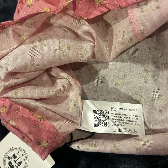 NWT Cider Women’s Floral Pink Camisole Top Blouse Lace Trim Size XS - Picture 8 of 15